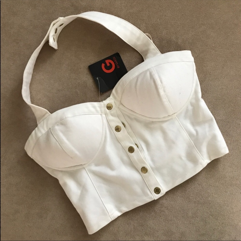 Guess white bustier